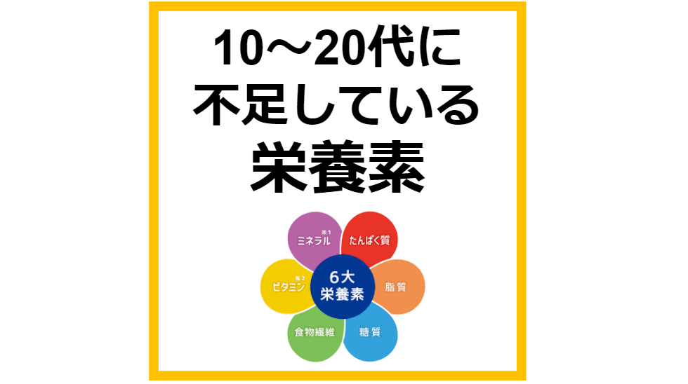 10代20代に不足している栄養素